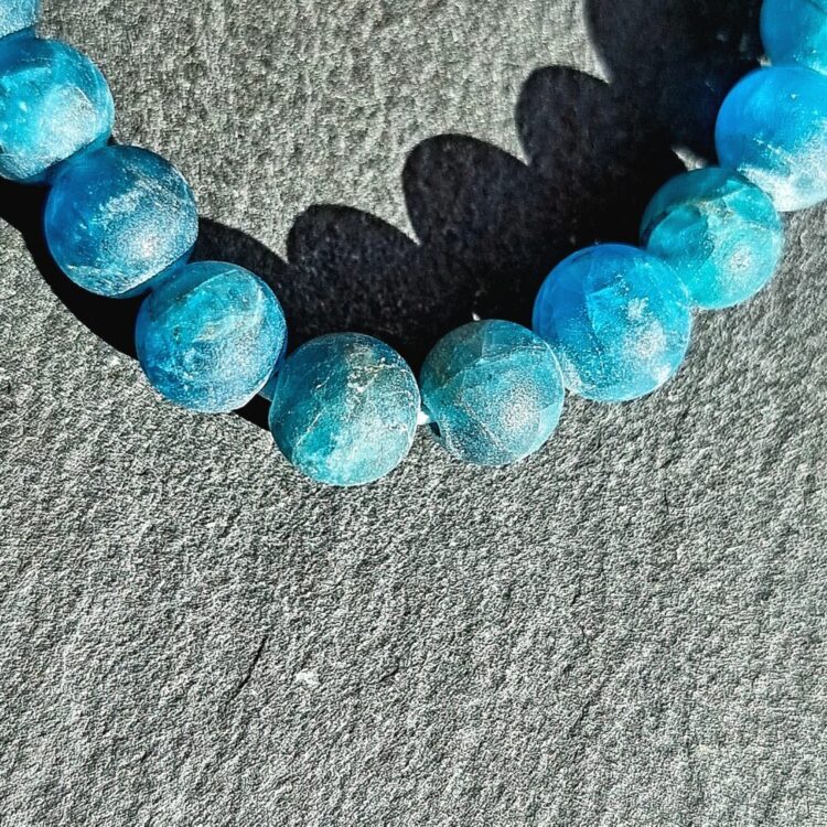 Bracelet Apatite Bleue mat