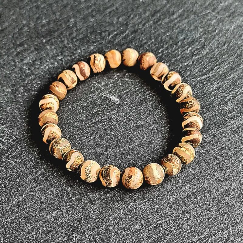 Bracelet Agate d'Arizona Brune mat