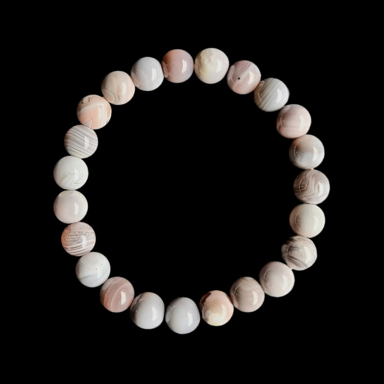 Botswana-Achat Armband Brillantrosa