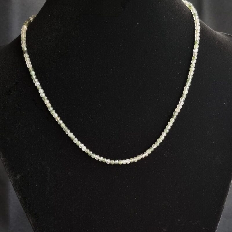 Collier Quartz Vert avec fermoir 925