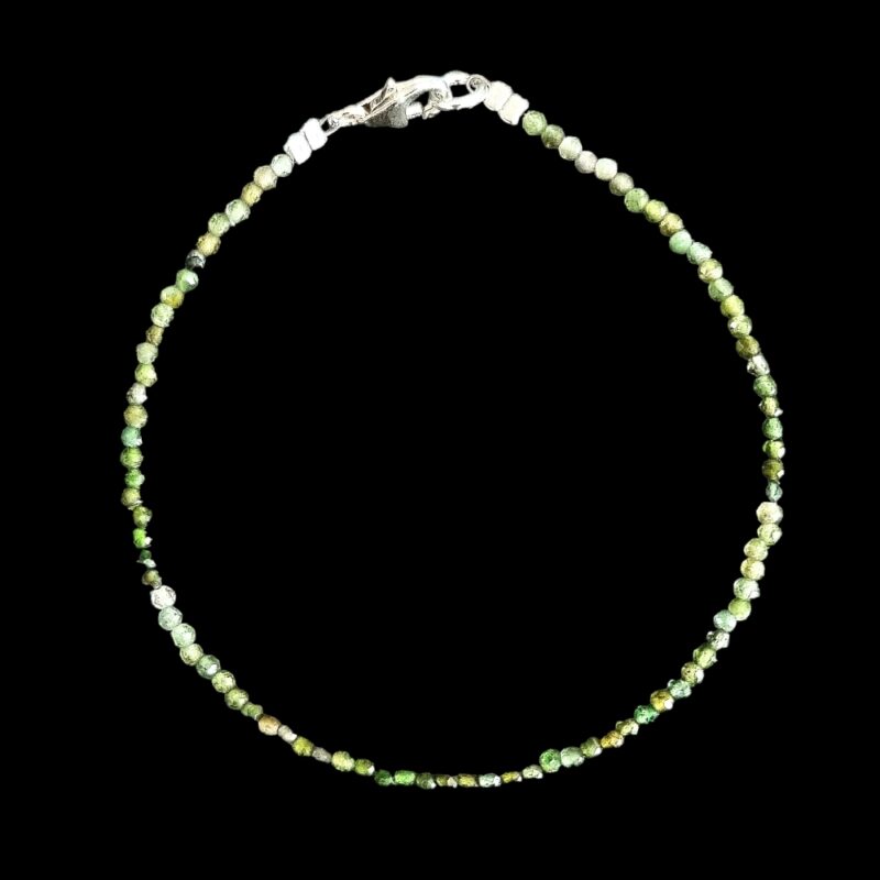 Bracelet Tourmaline Verte avec fermoir 925