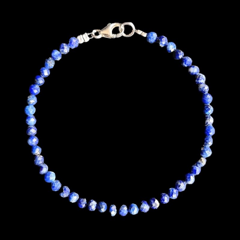 Bracelet Lapis-Lazuli avec fermoir 925