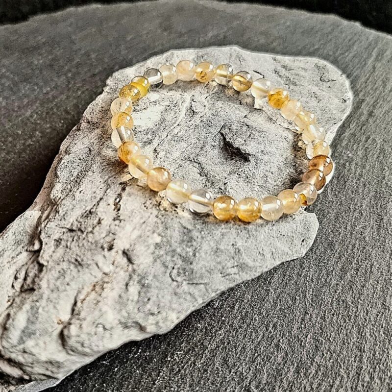 Bracelet Quartz Hématoïde Jaune Brillant