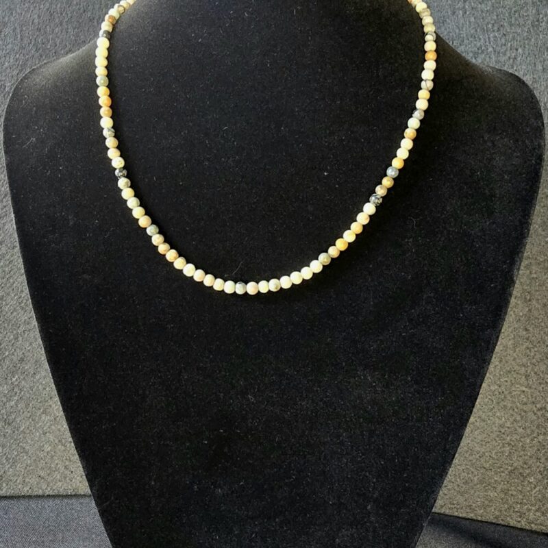 Collier Jaspe Océan Brillant avec fermoir 925