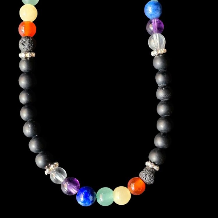 Bracelet 7 Chakras Brillant avec fermoir 925 argenté